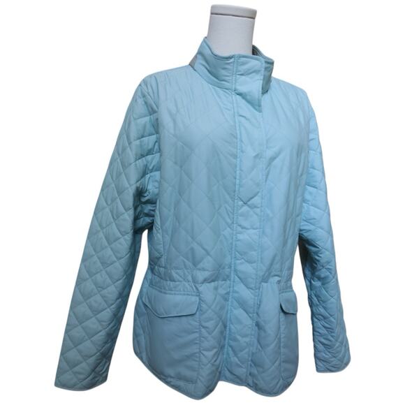 Peter Millar Blakely Quilted Light Blue Jacket Women’s Size L/XL? See Dim - Picture 4 of 14